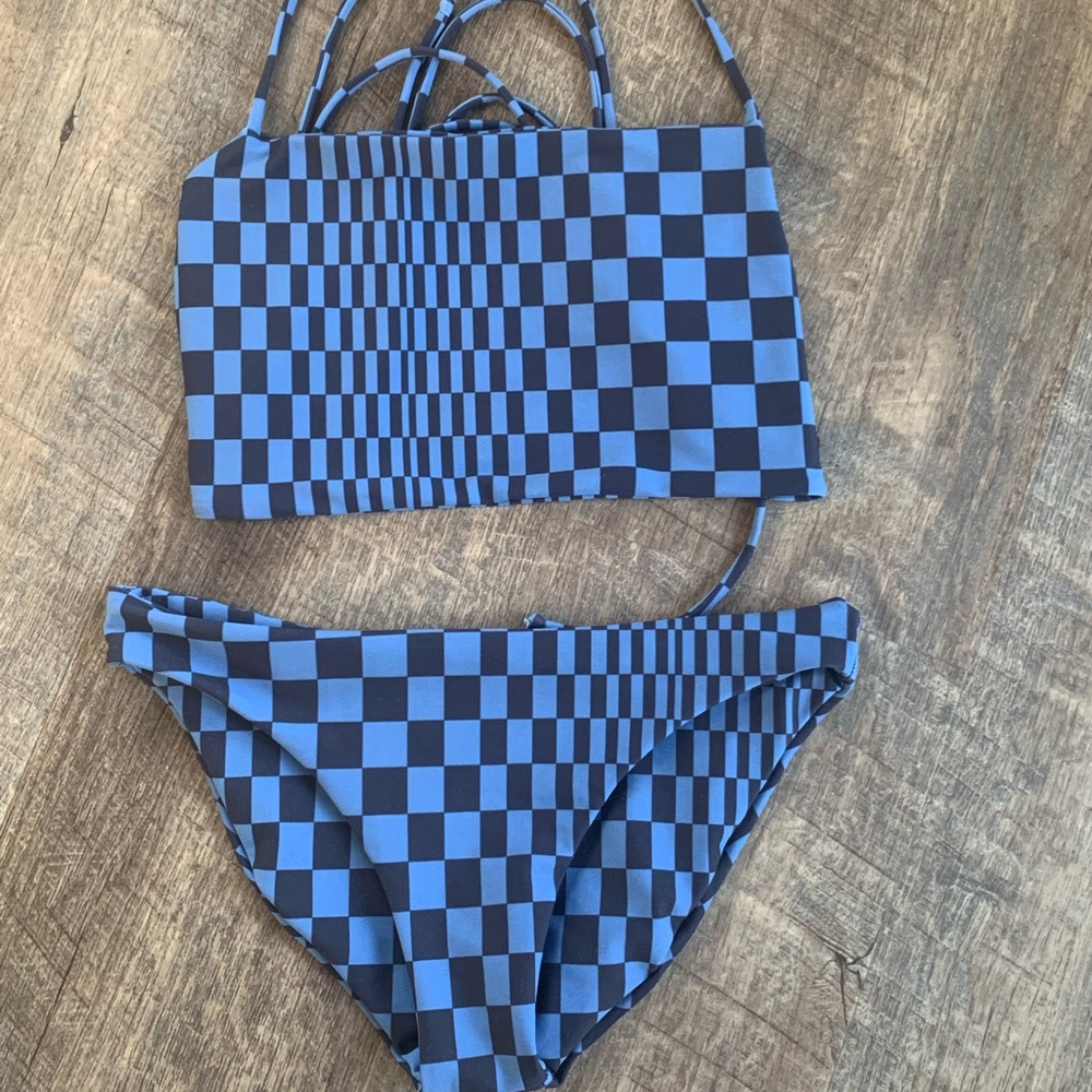 Chequered pattern Skatie bikini set “St Martin “